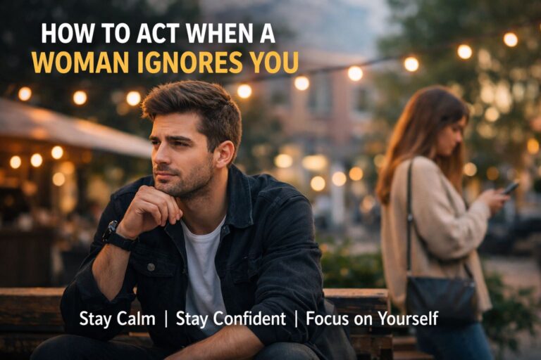 How to act when a woman ignores you without looking desperate`